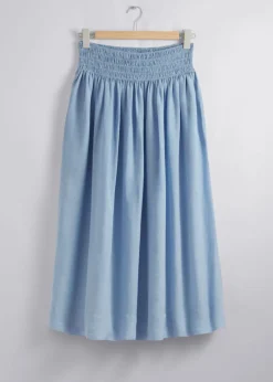 Store & Other Stories Smock-Waist Midi Skirt