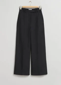 Outlet & Other Stories Straight Trousers Black