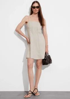 Sale & Other Stories Strappy Linen Mini Dress