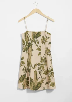 Sale & Other Stories Strappy Linen Mini Dress