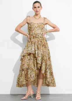 Cheap & Other Stories Strappy Ruffled Midi Dress