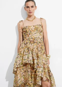 Cheap & Other Stories Strappy Ruffled Midi Dress
