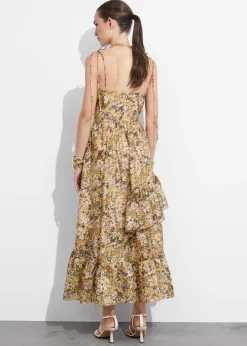 Cheap & Other Stories Strappy Ruffled Midi Dress