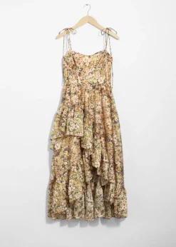 Cheap & Other Stories Strappy Ruffled Midi Dress
