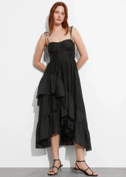 Cheap & Other Stories Strappy Ruffled Midi Dress