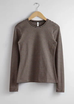 Shop & Other Stories Striped Glitter Top