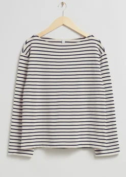 Discount & Other Stories Striped Jersey Top