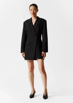 Fashion & Other Stories Structured Blazer Mini Dress Black