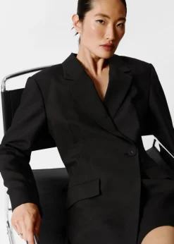 Fashion & Other Stories Structured Blazer Mini Dress Black