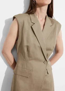 New & Other Stories Structured Blazer Mini Dress Mole