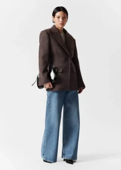 Cheap & Other Stories Structured Tweed Blazer Brown Tweed