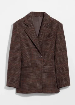 Cheap & Other Stories Structured Tweed Blazer Brown Tweed