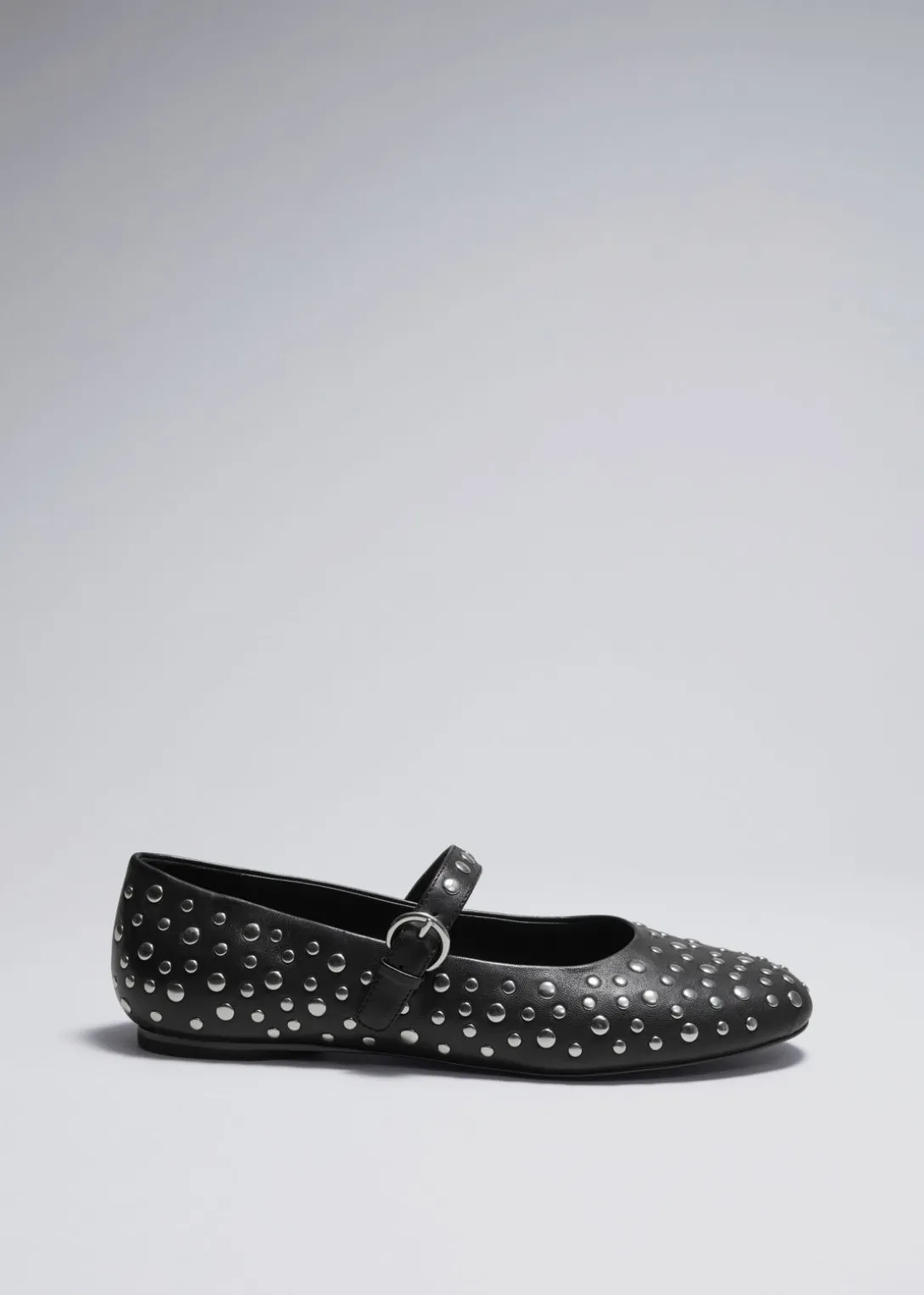 Cheap & Other Stories Studded Leather Ballet Flats
