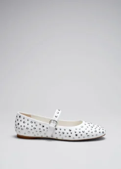 Cheap & Other Stories Studded Leather Ballet Flats