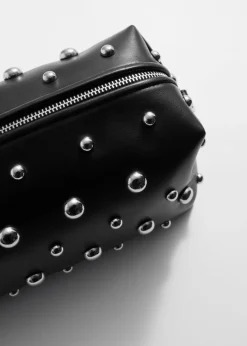 Fashion & Other Stories Studded Leather Clutch Black