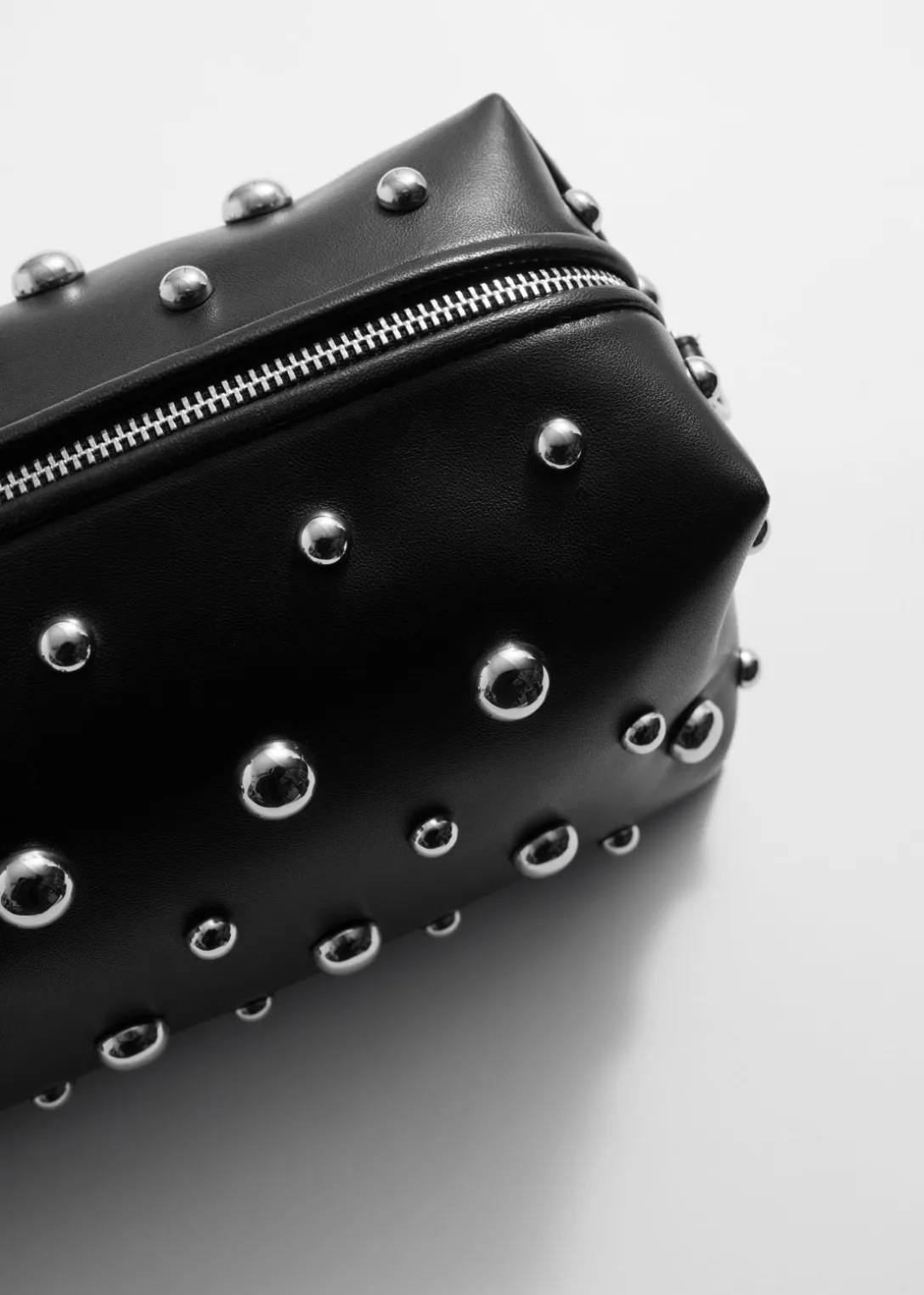 Fashion & Other Stories Studded Leather Clutch Black
