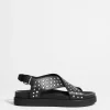 Sale & Other Stories Studded Leather Sandals Black