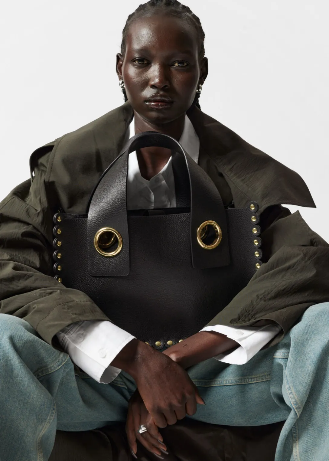 Best & Other Stories Studded Tote Bag Black