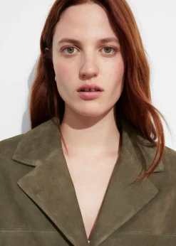 Best Sale & Other Stories Suede Blazer Khaki