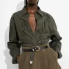 Best & Other Stories Suede Shorts Khaki
