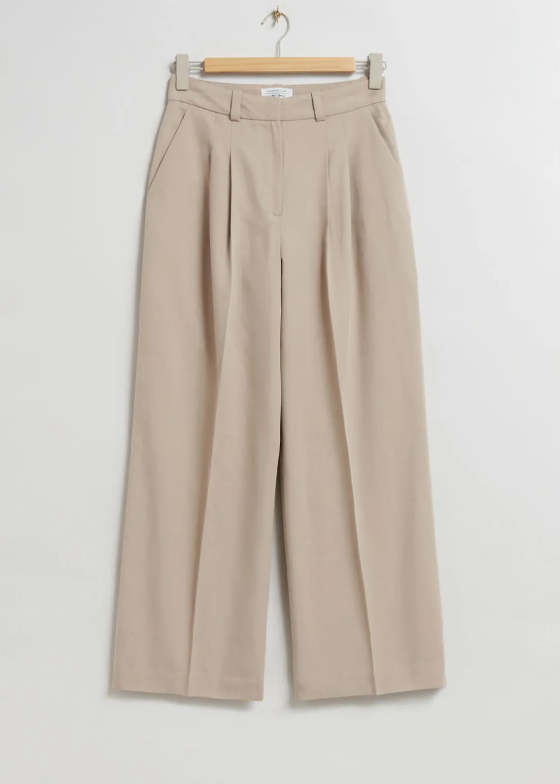 Cheap & Other Stories Tailored High-Waist Trousers Beige