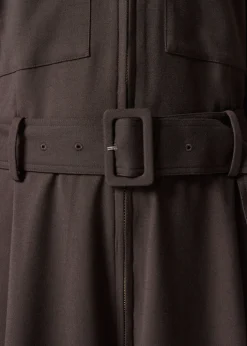 Fashion & Other Stories Tailored Jumpsuit Dark Brown