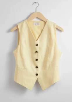 Hot & Other Stories Tailored Linen Vest
