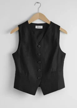 Hot & Other Stories Tailored Linen Vest