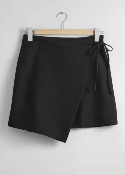 Store & Other Stories Tailored Mini Wrap Skirt