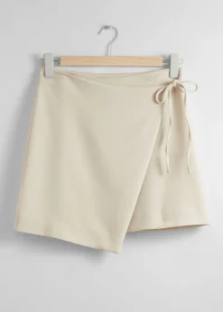 Store & Other Stories Tailored Mini Wrap Skirt