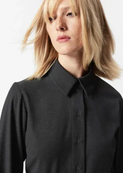 Cheap & Other Stories Tailored Shirt Mini Dress Dark Grey