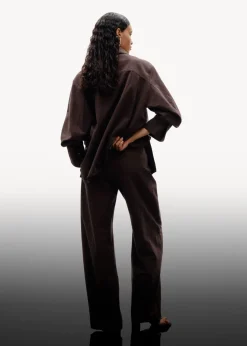 Outlet & Other Stories Tailored Silk-Blend Trousers Brown
