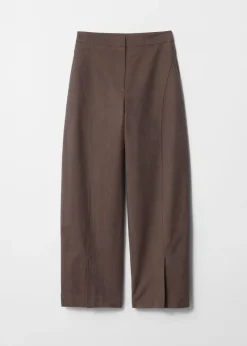 Outlet & Other Stories Tailored Silk-Blend Trousers Brown