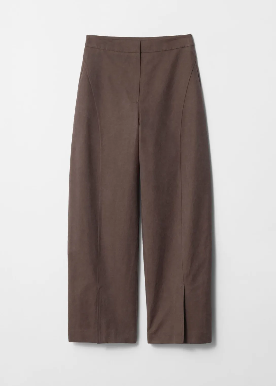Outlet & Other Stories Tailored Silk-Blend Trousers Brown