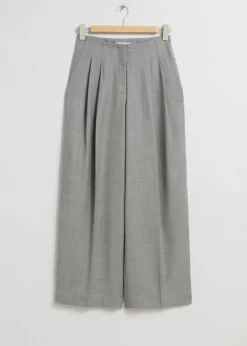 Sale & Other Stories Tailored Trousers Light Grey Melange