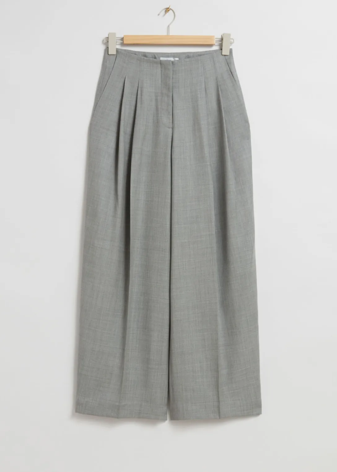 Sale & Other Stories Tailored Trousers Light Grey Melange