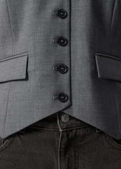 Best & Other Stories Tailored Wool Waistcoat Grey
