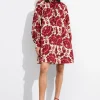 Online & Other Stories Tie-Neck Mini Dress Red Florals