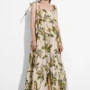 Sale & Other Stories Tiered Tie-Strap Midi Dress
