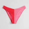 Online & Other Stories Two-Tone Bikini Briefs Pink/Red