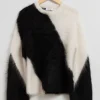 Online & Other Stories Two-Tone Knit Sweater Black/White