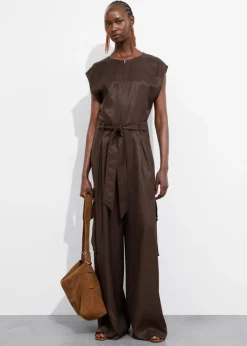 Hot & Other Stories Utility Jumpsuit Brown