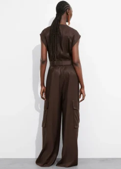 Hot & Other Stories Utility Jumpsuit Brown