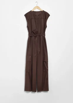 Hot & Other Stories Utility Jumpsuit Brown