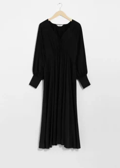 Sale & Other Stories V-Cut Satin Midi Dress