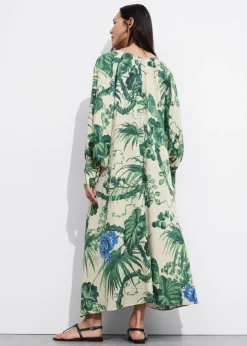 Sale & Other Stories V-Cut Satin Midi Dress