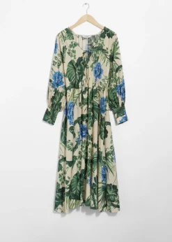 Sale & Other Stories V-Cut Satin Midi Dress
