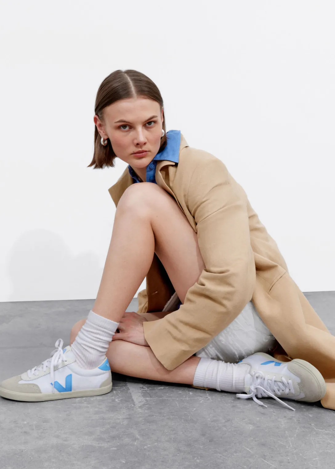 Store & Other Stories Veja Volley Canvas Sneakers Light blue/White
