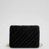 Discount & Other Stories Velvet Shoulder Bag Black