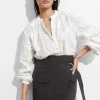 Online & Other Stories Voluminous Floral-Appliqué Blouse